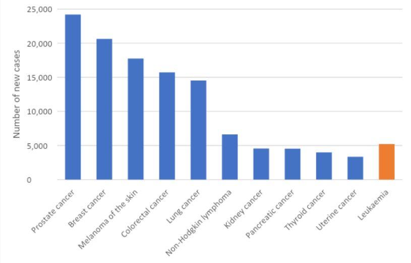 Figure 1. Estimated cancer incidence in Australia, 2022