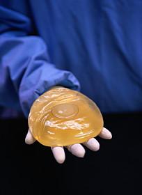 Breast implants are made from a silicone