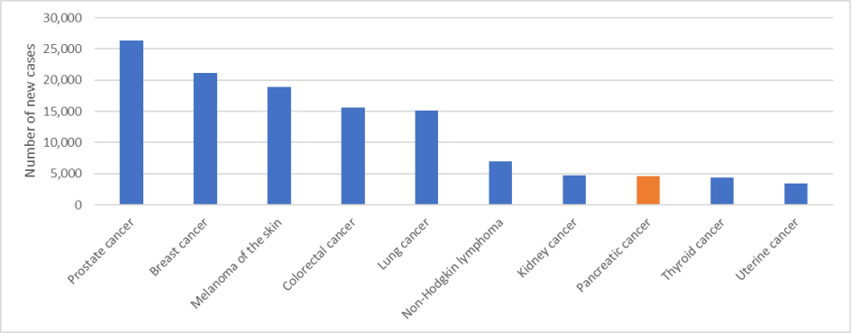 Figure 1. Estimated cancer incidence in Australia, 2024